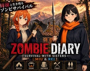 更新[日式SLG] 僵尸日记：与美羽&玲两姐妹的末日求生 Zombie Diary Survival with Sisters Miu & Rei  v1.04 生肉版 [PC+安卓1.80G]